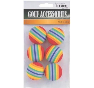 Time For Golf - vše pro golf - Hanimex pěnové míčky s proužkem 6ks