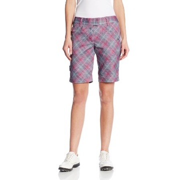 Time For Golf - vše pro golf - Callaway Plaid Printed dámské šortky, růžové