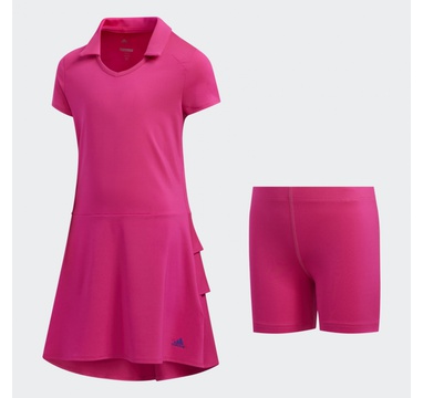 TimeForGolf - Adidas Jr šaty Ruffle Golf růžové