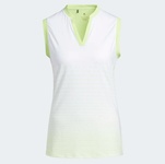 Time For Golf - Adidas W polo PERFORMANCE GRADIENT SLEEVELESS bílo zelené M