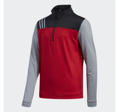 TimeForGolf - Adidas Jr mikina Fashion 3 Stripes červeno černo šedá 8 let 128