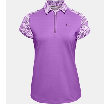 TimeForGolf - Under Armour W polo Zinger Zip SS fialové