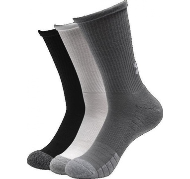 TimeForGolf - Under Armour ponožky Heatgear Crew 3páry černé/bílé/šedé