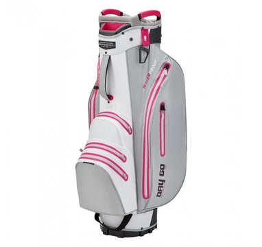 TimeForGolf - Bennington Cart bag GRID ORGA - Waterproof, Silver / White / Pink