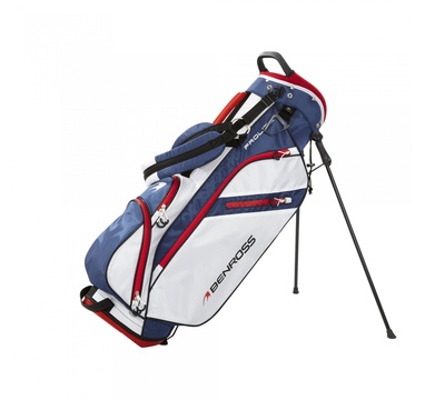 TimeForGolf - Benross bag stand Pro-Lite White/Navy/Red bílo tm.modro červený