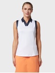 Time For Golf - Callaway dámské polo V-Placket Colorblock Sleeveless bílé S