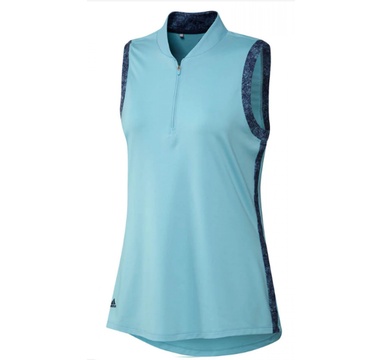 TimeForGolf - Adidas W polo Ultimate365 Printed Sleeveless - modré S