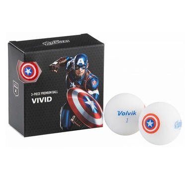 Time For Golf - vše pro golf - VOLVIK ball (míčky) Vivid Marvel Captain America Square 4 balls