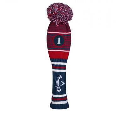 TimeForGolf - Callaway headcover Pom Pom driver tmavě modro červený