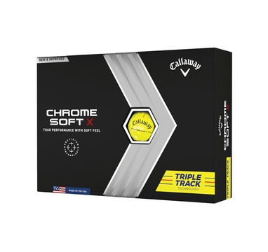 TimeForGolf - Callaway golfové míčky Chrome Soft TRIPLE TRACK X 22 4-plášťové 12ks žlutá