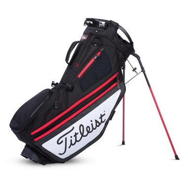 TimeForGolf - Titleist bag stand Hybrid 14 černo bílo červený