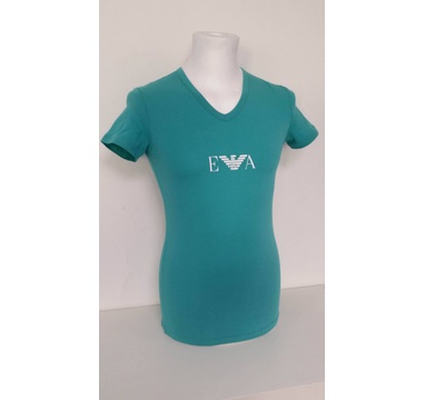 TimeForGolf - Emporio Armani EA7 spodní triko Colored Basic V-Neck SS zelené S