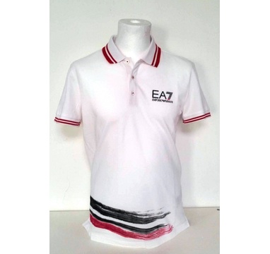 TimeForGolf - Emporio Armani EA7 polo SW St Tropez PQ bílo růžové XXL
