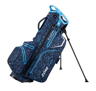 TimeForGolf - Bennington Stand Bag ZONE - Waterproof , Blue Camo / Cobalt