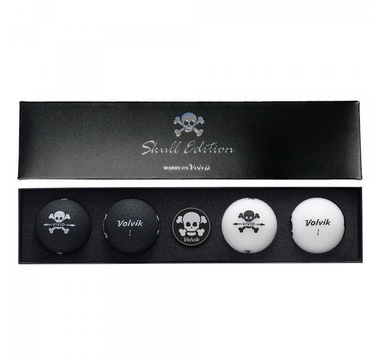 TimeForGolf - VOLVIK ball Vivid Skull Pack 4 balls + ball marker