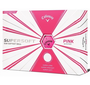 TimeForGolf - Callaway balls Supersoft Matte Pink (růžový) 2-plášťový 3ks