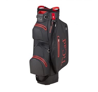 TimeForGolf - TiCad Cart Bag DRY FO Sport series Waterproof Black / Red