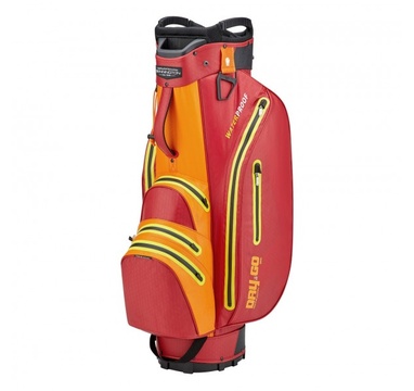 TimeForGolf - Bennington Cart bag GRID ORGA - Waterproof, Red / Orange / Yellow