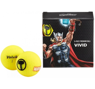 TimeForGolf - VOLVIK ball Vivid Marvel Thor Square 4 balls