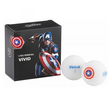 TimeForGolf - VOLVIK ball Vivid Marvel Captain America Square 4 balls