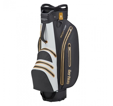 TimeForGolf - Bennington Cart bag GRID ORGA - Waterproof, Black / White / Gold