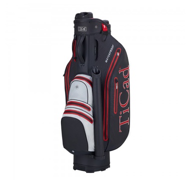 TimeForGolf - TiCad Cart Bag DRY QO9 Waterproof Black/White/Red