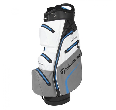 TimeForGolf - TaylorMade bag cart Deluxe Waterproof SIM šedo bílo modrý