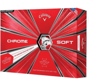 TimeForGolf - Callaway balls Chrome Soft TRUVIS 18 4-plášťový 3ks BÍLO ČERVENÝ