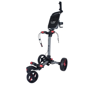 TimeForGolf - AXGLO Tri-360 V2 ruční tříkolový golfový vozík Grey / Red