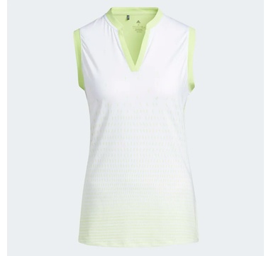 TimeForGolf - Adidas W polo PERFORMANCE GRADIENT SLEEVELESS bílo zelené M