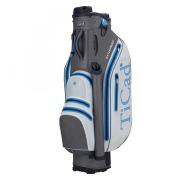 TimeForGolf - TiCad Cart Bag DRY QO9 Waterproof Canon Grey/White/Cobalt