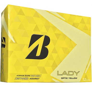 TimeForGolf - Bridgestone W balls Lady Yellow "B" (žluté) 2-plášťové bílé 3ks