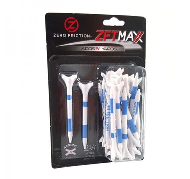 TimeForGolf - Zero Friction golfové tee MAXX, 3 hroty, 2-3/4", balení 24ks, White/blue