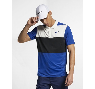 TimeForGolf - Nike polo Dry Vapor černo modro béžové S