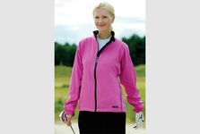 Time For Golf - Proquip Liberty jacket, dámský, dlouhý rukáv barva/velikost černá s růžovým límcem/S