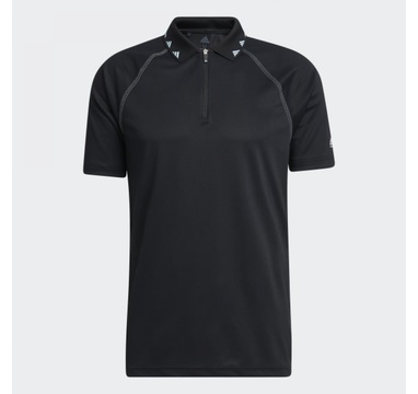 TimeForGolf - Adidas polo Equipment Zipper Pique - černé XXL