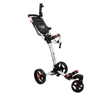 TimeForGolf - AXGLO Tri-360 V2 ruční tříkolový golfový vozík White / Red