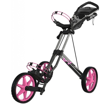 TimeForGolf - Sun Mountain tříkolový vozík SPEED CART V1R Grey/Pink