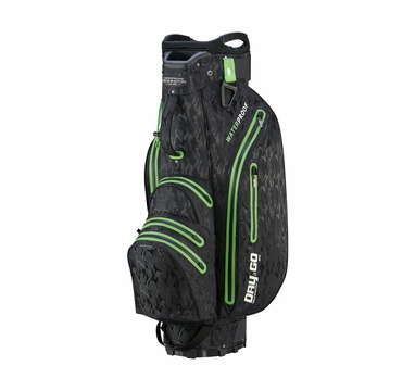 TimeForGolf - Bennington Cart bag GRID ORGA - Waterproof, Black Camo / Lime )