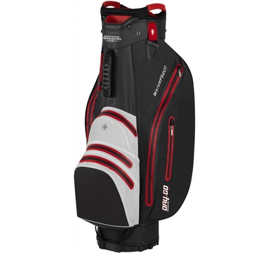 TimeForGolf - Bennington Cart bag GRID ORGA - Waterproof, Black / White / Red