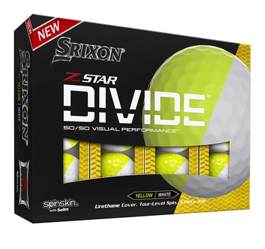 TimeForGolf - Srixon golfové míčky Z-star DIVIDE 3-plášťové 12Ks bílo žluté