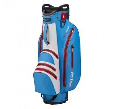 TimeForGolf - Bennington Cart bag GRID ORGA - Waterproof, Cobalt / White / Red