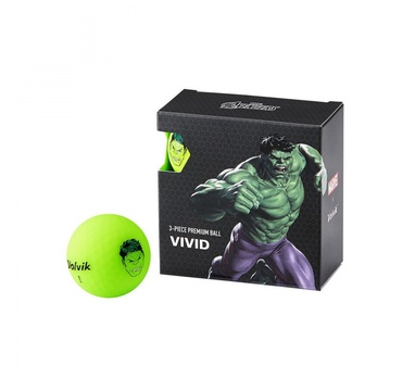 TimeForGolf - VOLVIK ball Vivid Marvel Hulk Square 4 balls