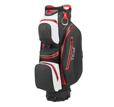 TimeForGolf - TiCad Cart bag FO Premium Waterproof Black / White / Red