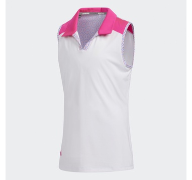 TimeForGolf - Adidas Jr polo Printed Color Block bílo růžové 164