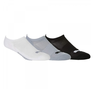 TimeForGolf - Puma W ponožky Pounce No Show 3 Pair bílé šedé černé 37-41