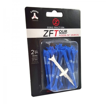 TimeForGolf - Zero Friction golfové tee, 3 hroty, 2-3/4", balení 40ks, Blue