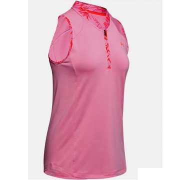 TimeForGolf - Under Armour W polo Zinger SL Zip růžové M