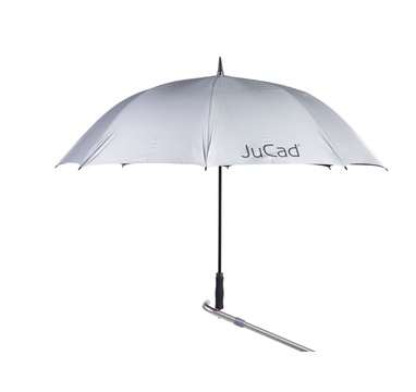 TimeForGolf - JuCad deštník Telescopic Windproof stříbrný s UV ochranou